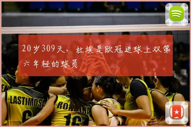 20岁309天，杜埃是欧冠进球上双第六年轻的球员